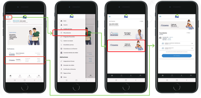 Navegación en la aplicación